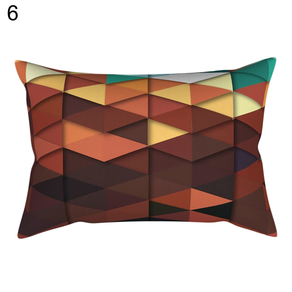 3D Geometric Triangle Printing Home Office Decorative Cushion Cover Pillow Cases