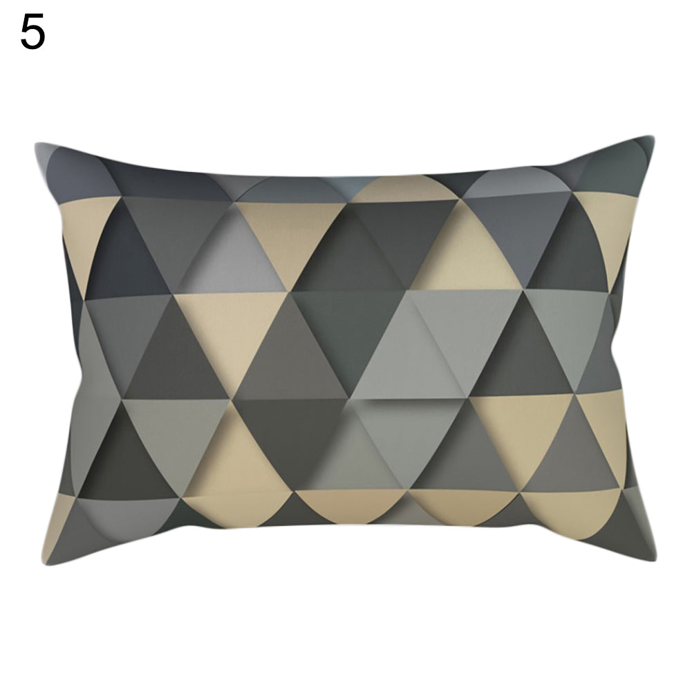 3D Geometric Triangle Printing Home Office Decorative Cushion Cover Pillow Cases