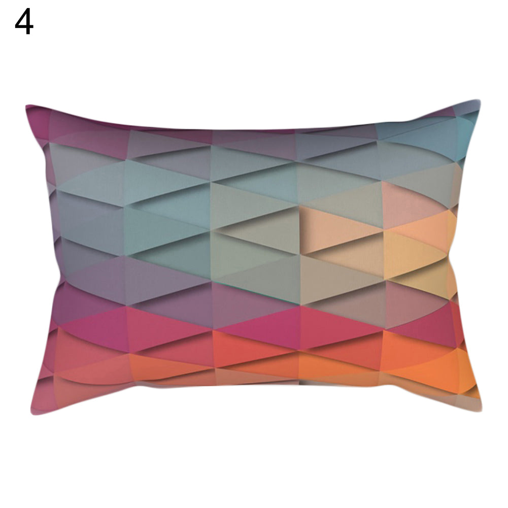 3D Geometric Triangle Printing Home Office Decorative Cushion Cover Pillow Cases
