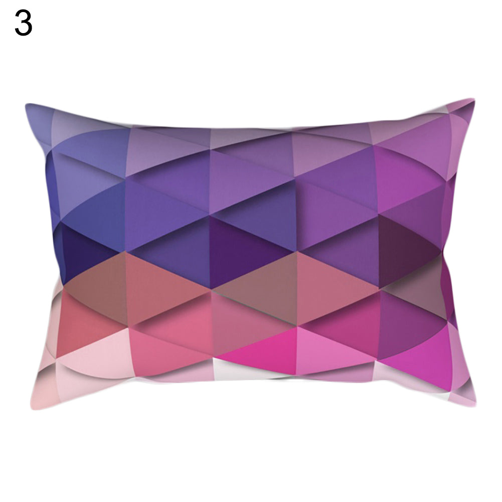 3D Geometric Triangle Printing Home Office Decorative Cushion Cover Pillow Cases