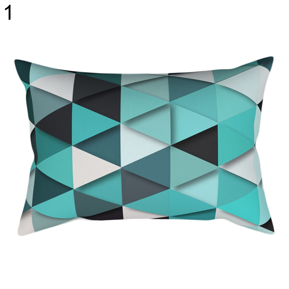 3D Geometric Triangle Printing Home Office Decorative Cushion Cover Pillow Cases