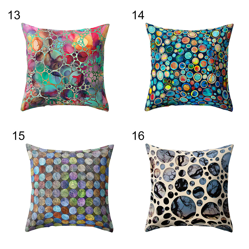 Colorful Flower Dots Modern Cushion Cover Sofa Home Decor Throw Pillow Case