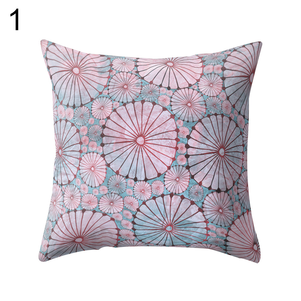 Colorful Flower Dots Modern Cushion Cover Sofa Home Decor Throw Pillow Case