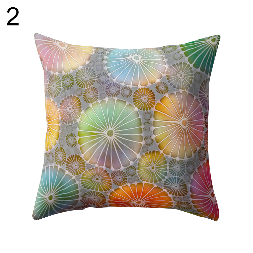 Colorful Flower Dots Modern Cushion Cover Sofa Home Decor Throw Pillow Case