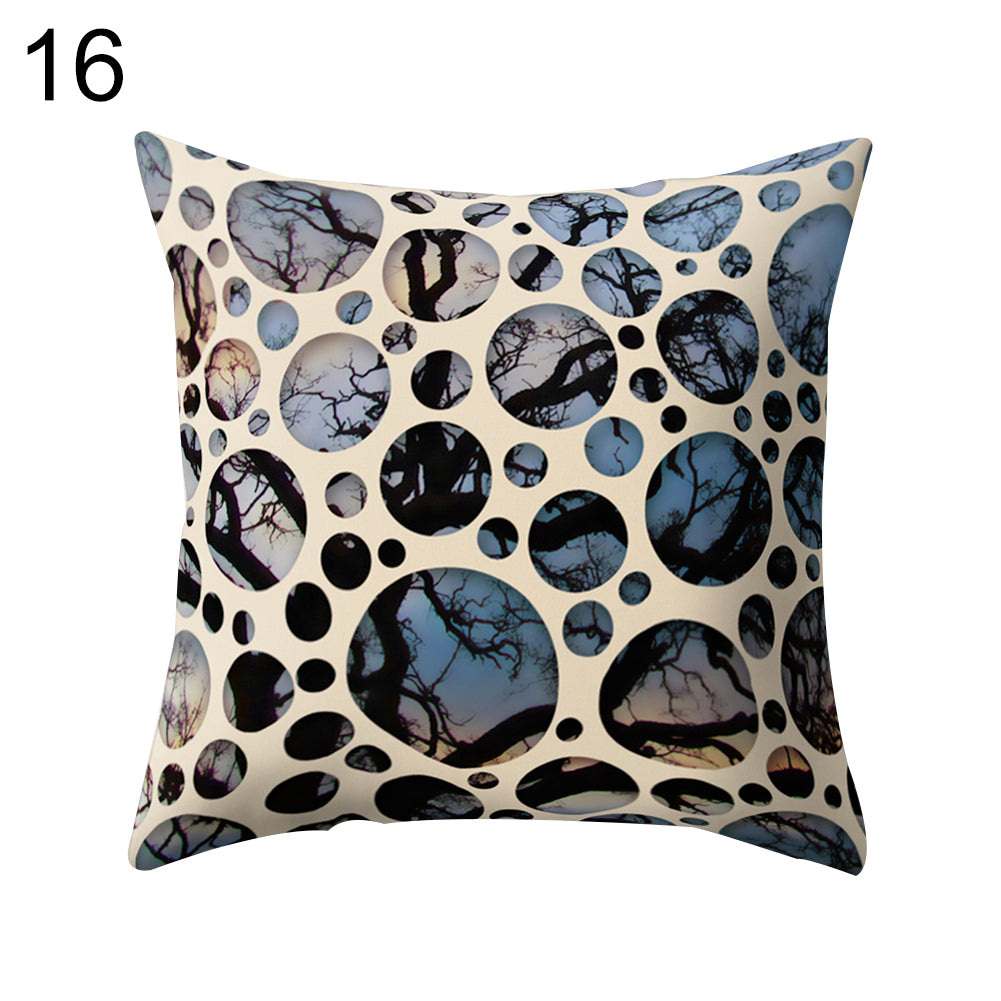 Colorful Flower Dots Modern Cushion Cover Sofa Home Decor Throw Pillow Case