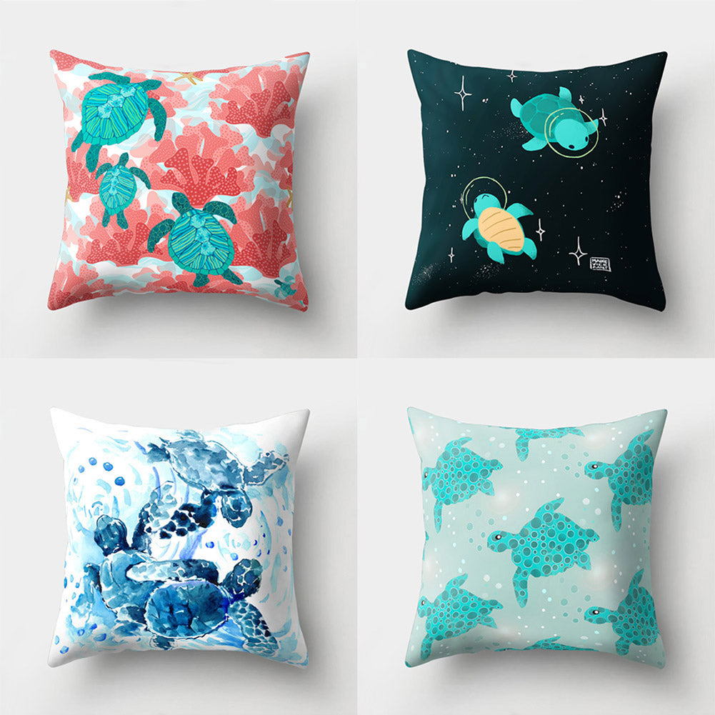Modern Tortoise Sofa Bed Throw Pillow Case Cushion Cover Home Room Decoration