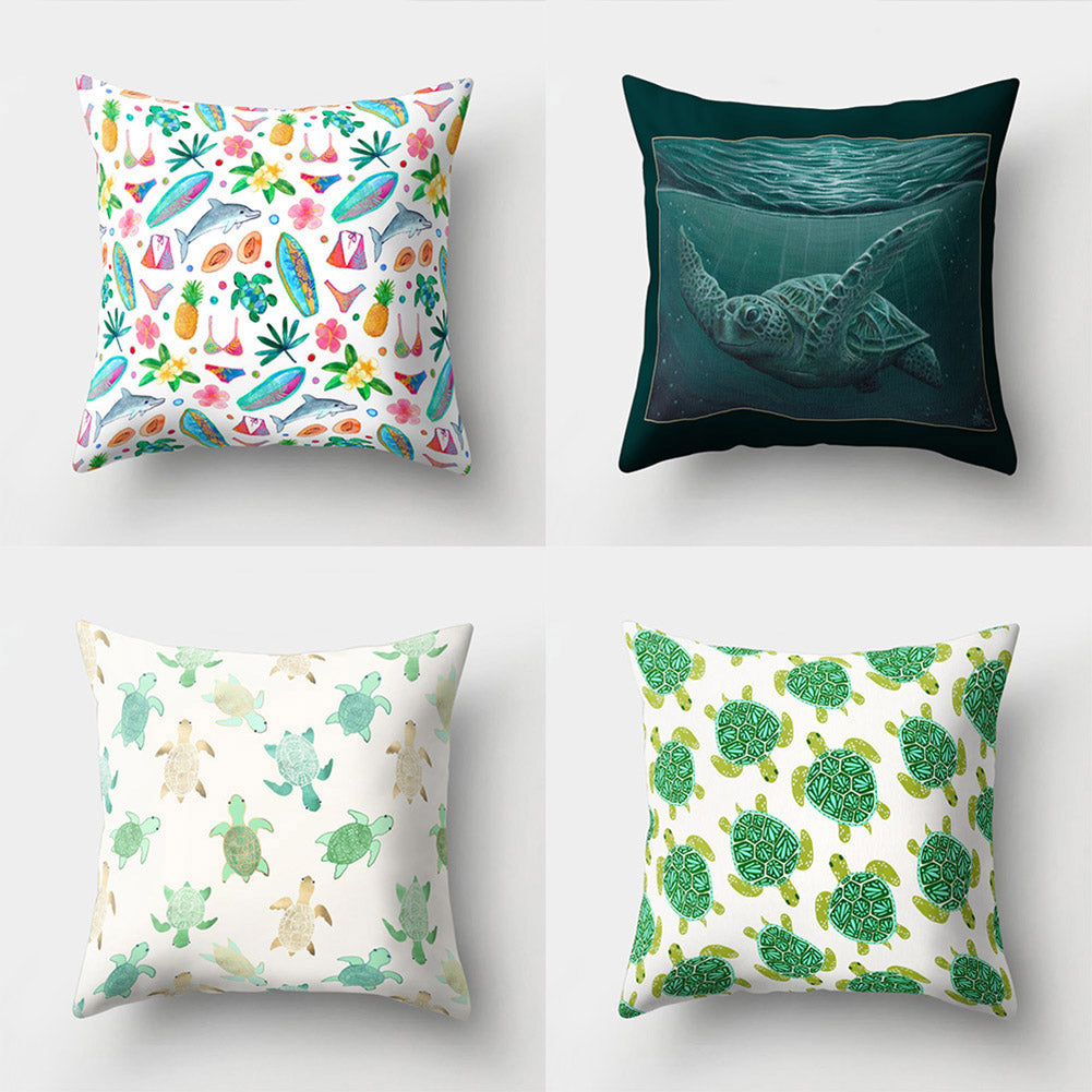 Modern Tortoise Sofa Bed Throw Pillow Case Cushion Cover Home Room Decoration