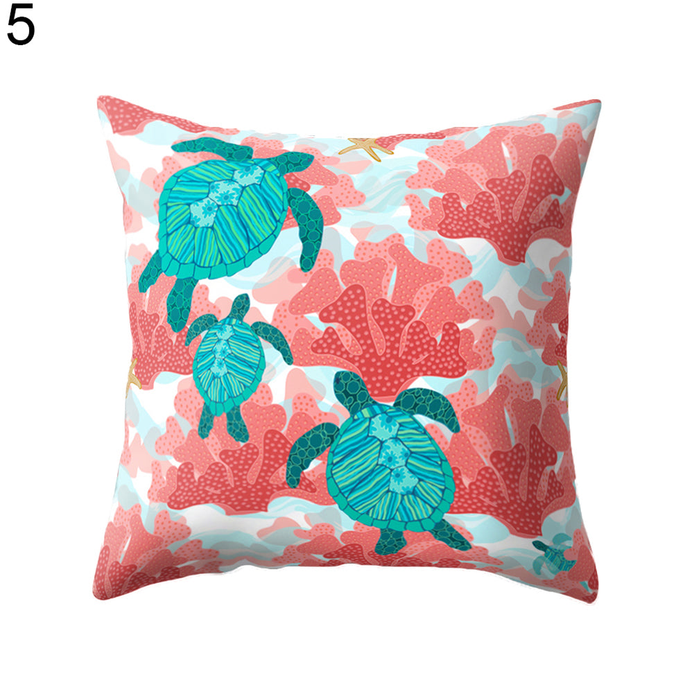 Modern Tortoise Sofa Bed Throw Pillow Case Cushion Cover Home Room Decoration