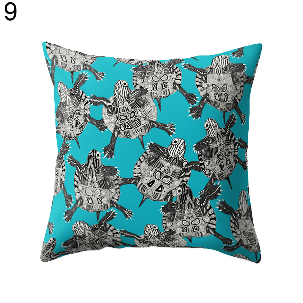Modern Tortoise Sofa Bed Throw Pillow Case Cushion Cover Home Room Decoration