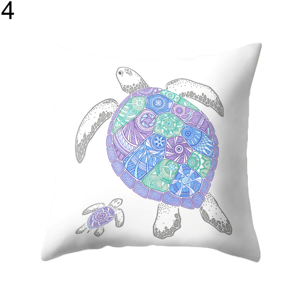 Modern Tortoise Sofa Bed Throw Pillow Case Cushion Cover Home Room Decoration