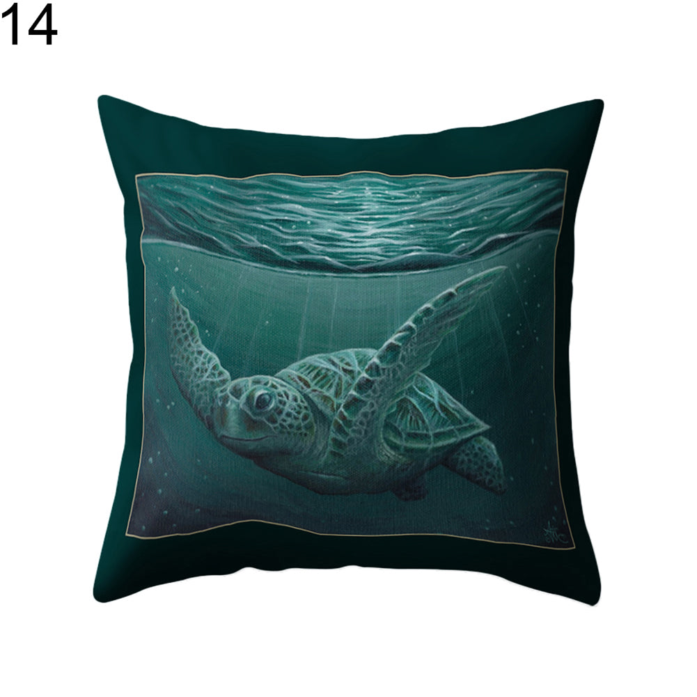 Modern Tortoise Sofa Bed Throw Pillow Case Cushion Cover Home Room Decoration