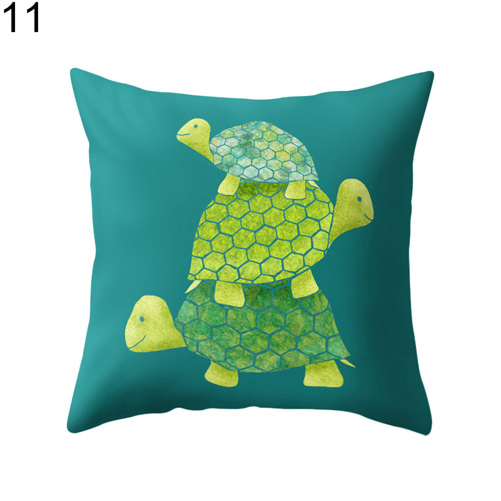 Modern Tortoise Sofa Bed Throw Pillow Case Cushion Cover Home Room Decoration