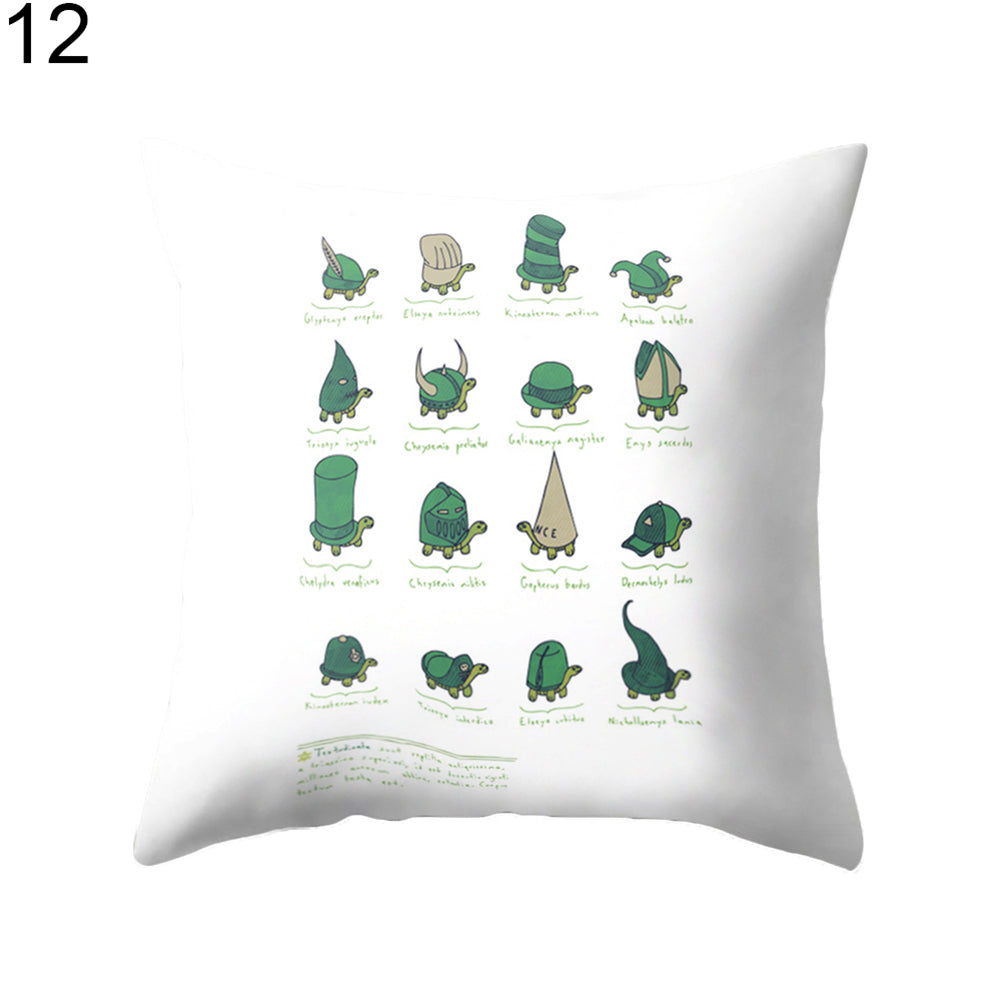 Modern Tortoise Sofa Bed Throw Pillow Case Cushion Cover Home Room Decoration