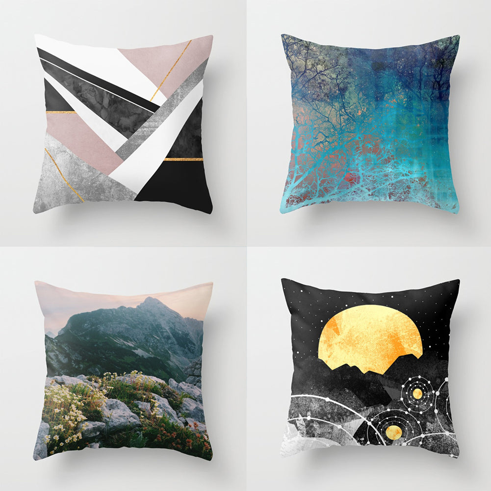 Fashion Cat Sea Leaves Throw Pillow Case Sofa Bed Chair Cushion Cover Home Decor