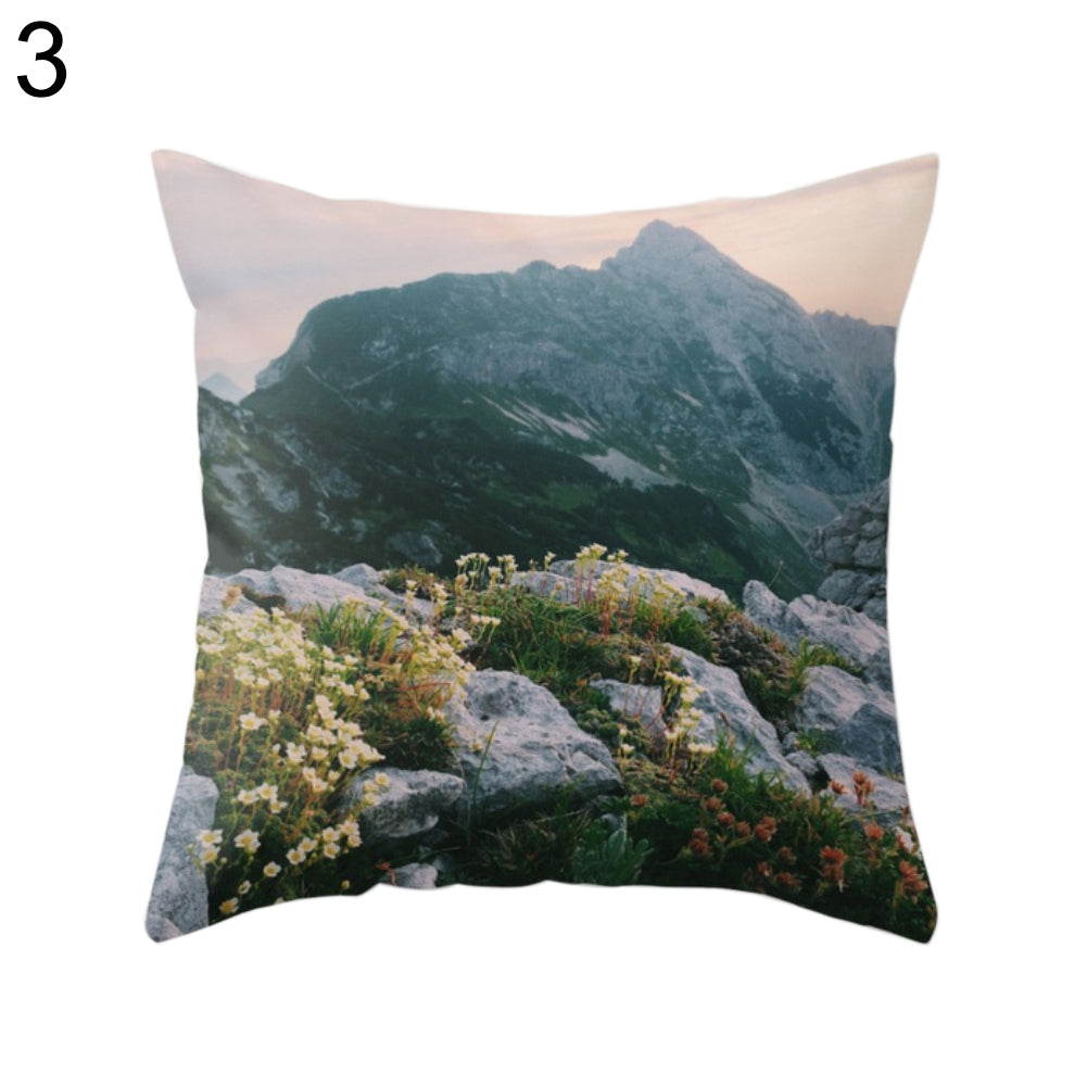 Fashion Cat Sea Leaves Throw Pillow Case Sofa Bed Chair Cushion Cover Home Decor