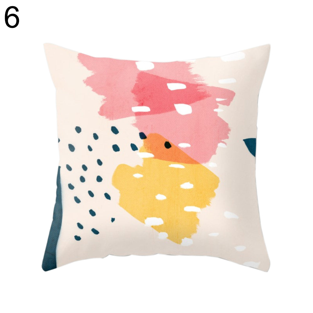 Fashion Cat Sea Leaves Throw Pillow Case Sofa Bed Chair Cushion Cover Home Decor
