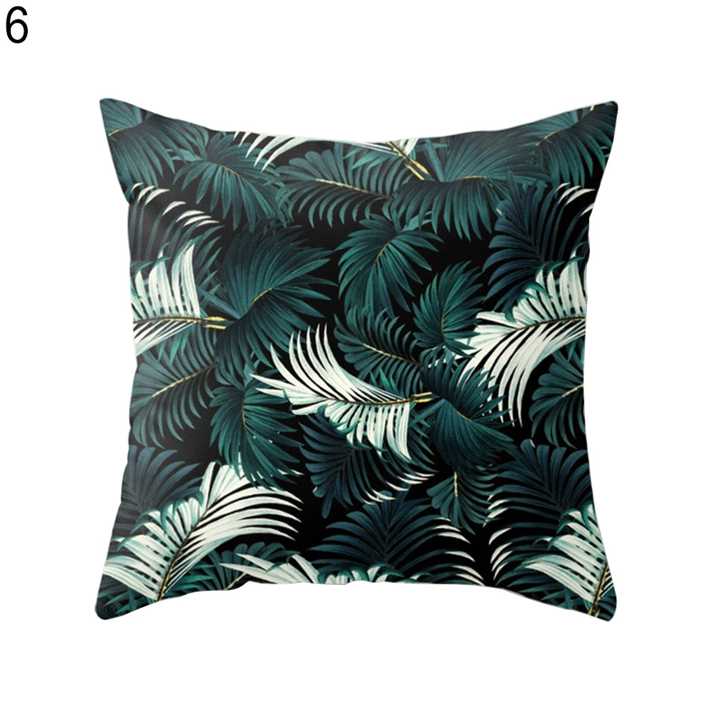 Colored Drawing Flower Animal Throw Pillow Case Cushion Cover Sofa Cafe Decor