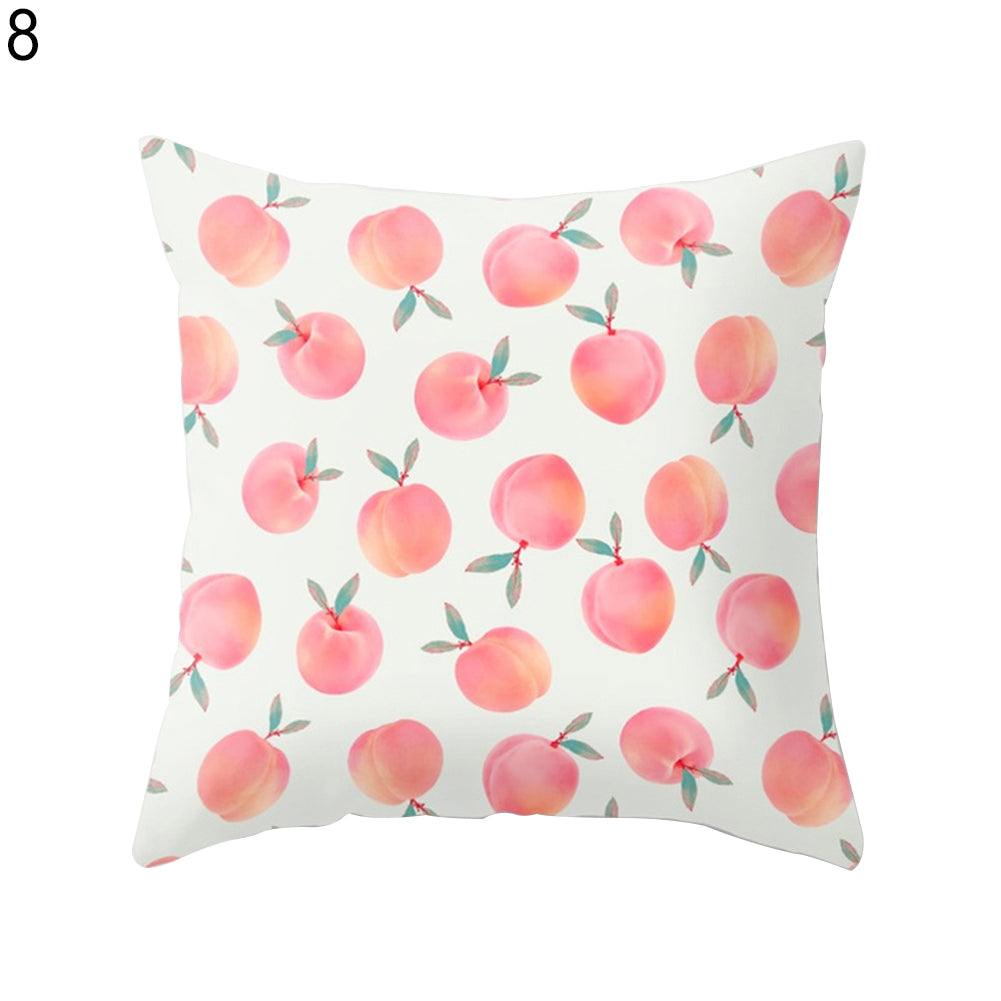 Colored Drawing Flower Animal Throw Pillow Case Cushion Cover Sofa Cafe Decor