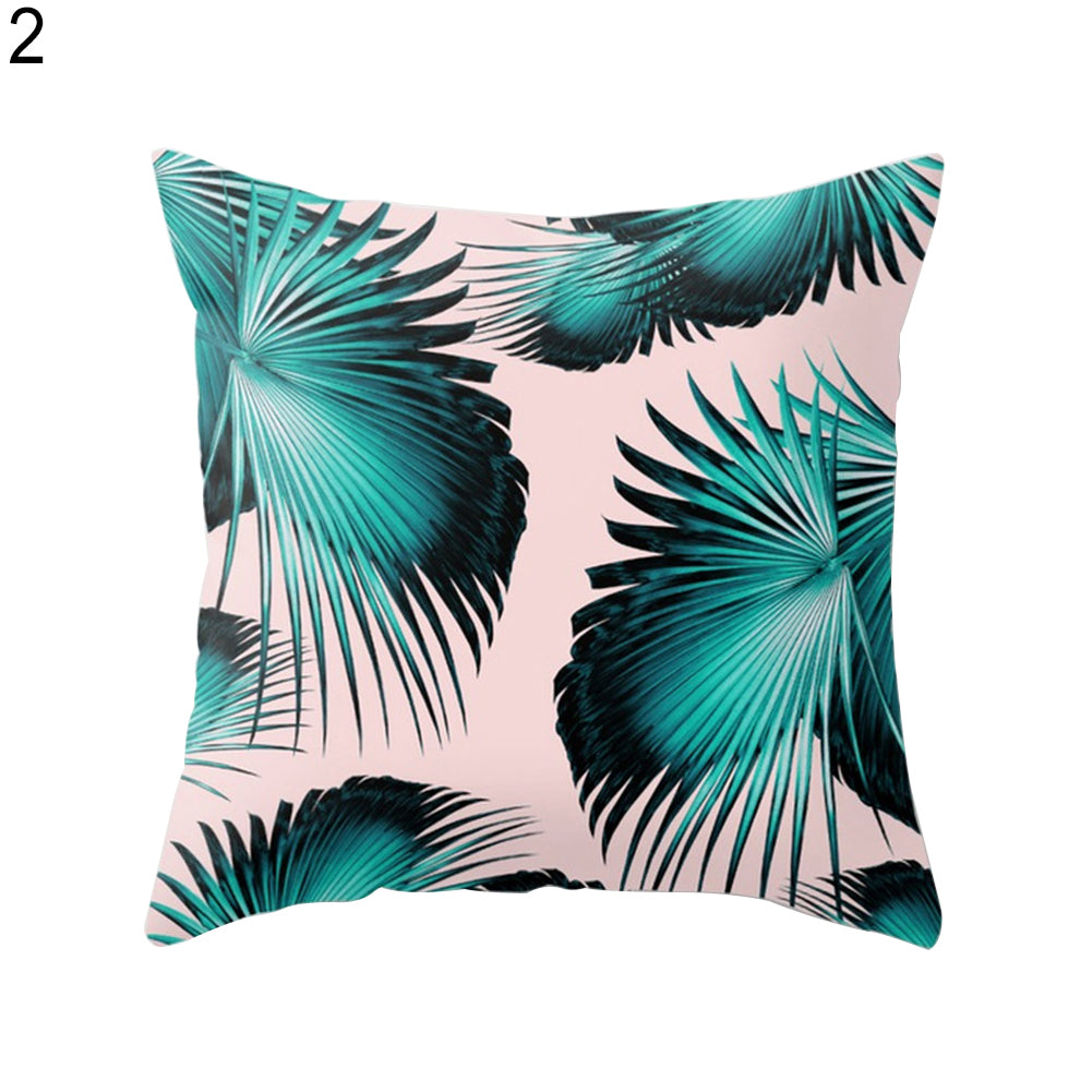 Colored Drawing Flower Animal Throw Pillow Case Cushion Cover Sofa Cafe Decor