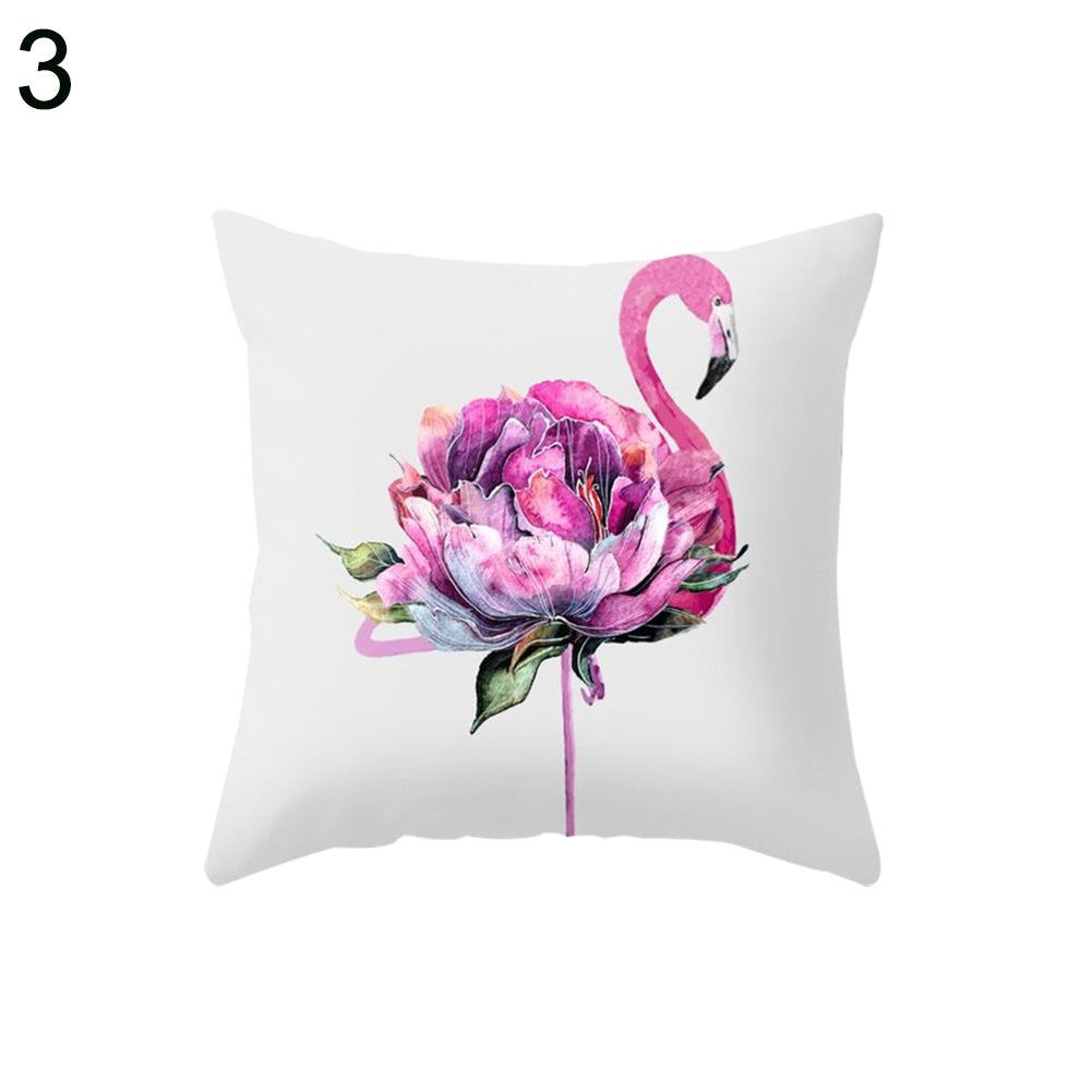 Modern Art Cactus Flower Flamingo Cushion Cover Throw Pillow Case Home Decor
