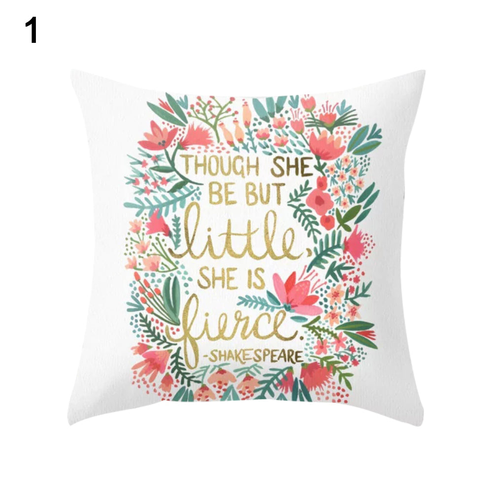 Modern Birds Floral Printing Pillow Case Cushion Cover Square Shape Home Decor