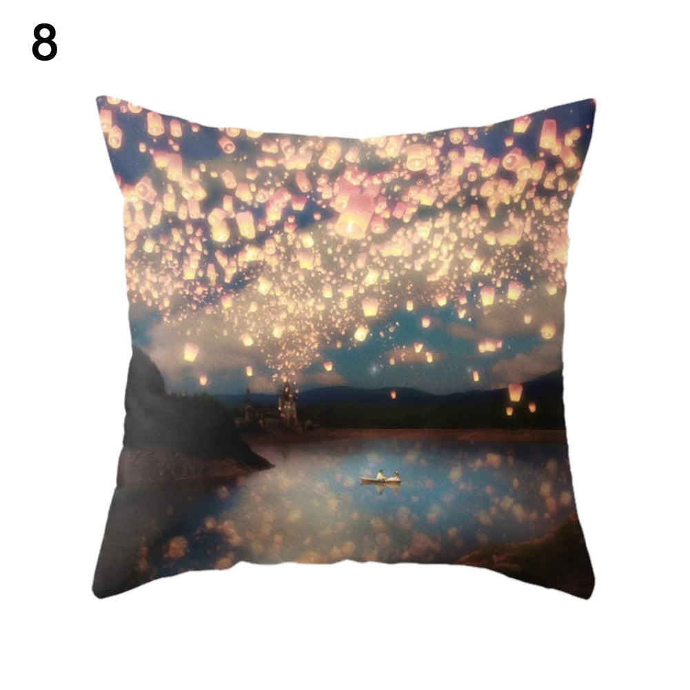 Modern Birds Floral Printing Pillow Case Cushion Cover Square Shape Home Decor