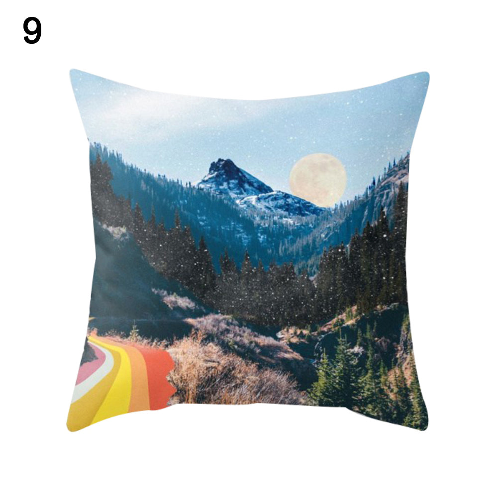 Modern Birds Floral Printing Pillow Case Cushion Cover Square Shape Home Decor