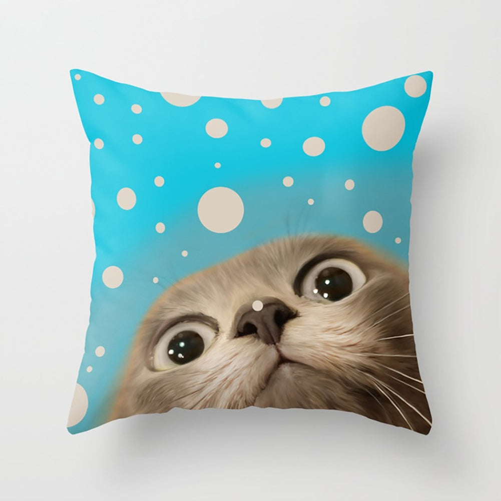 Fashion Colorful Pineapple Tiger Cactus Dog Pillow Case Cushion Cover Car Decor