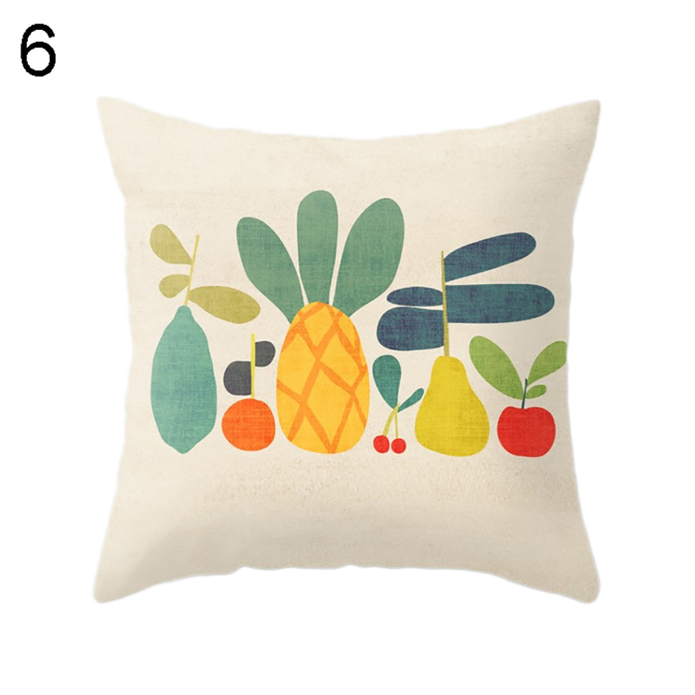 Fashion Colorful Pineapple Tiger Cactus Dog Pillow Case Cushion Cover Car Decor