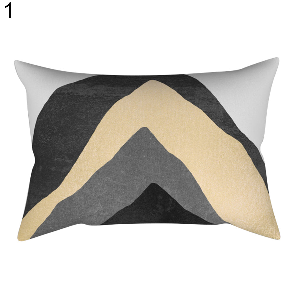 30x50cm Rectangular Bear Geometric Scenery Pillowcase Cushion Cover Home Decor