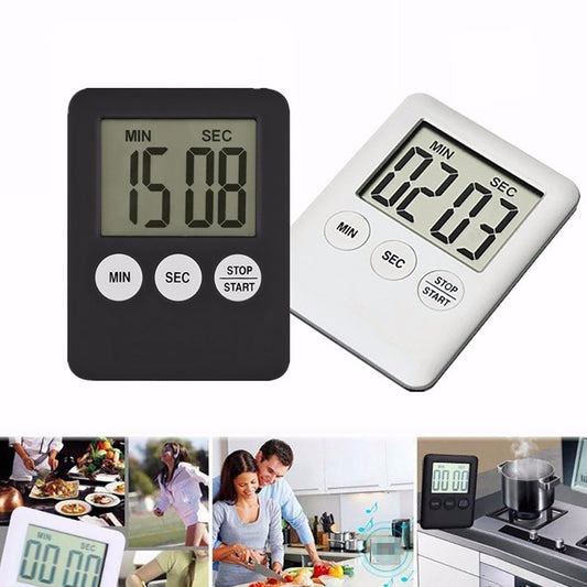 Magnetic Square LCD Digital Timer Kitchen Cooking Countdown Alarm Clock Tools
