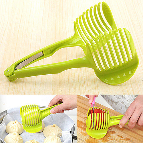 Food Fruit Vegetable Slicer Tomato Clip Holder Onions Cutter Kitchen Gadget