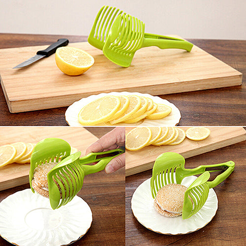 Food Fruit Vegetable Slicer Tomato Clip Holder Onions Cutter Kitchen Gadget