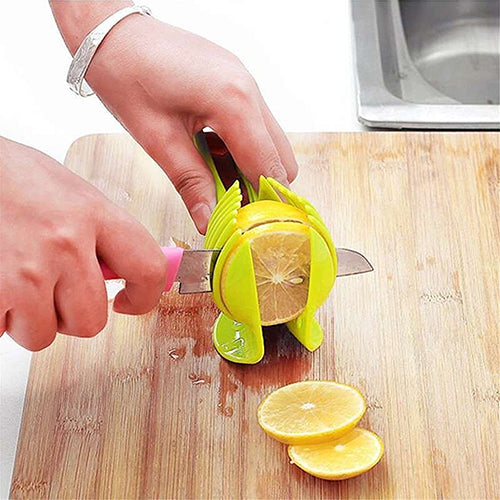 Food Fruit Vegetable Slicer Tomato Clip Holder Onions Cutter Kitchen Gadget