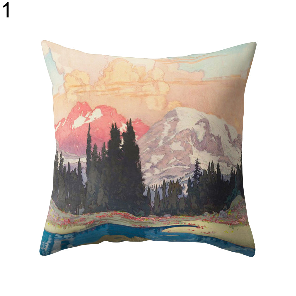 18Inch Tree Mountain Throw Pillow Case Cushion Cover Car Room Sofa Decoration