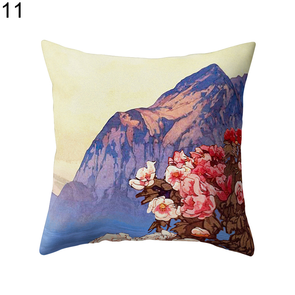 18Inch Tree Mountain Throw Pillow Case Cushion Cover Car Room Sofa Decoration