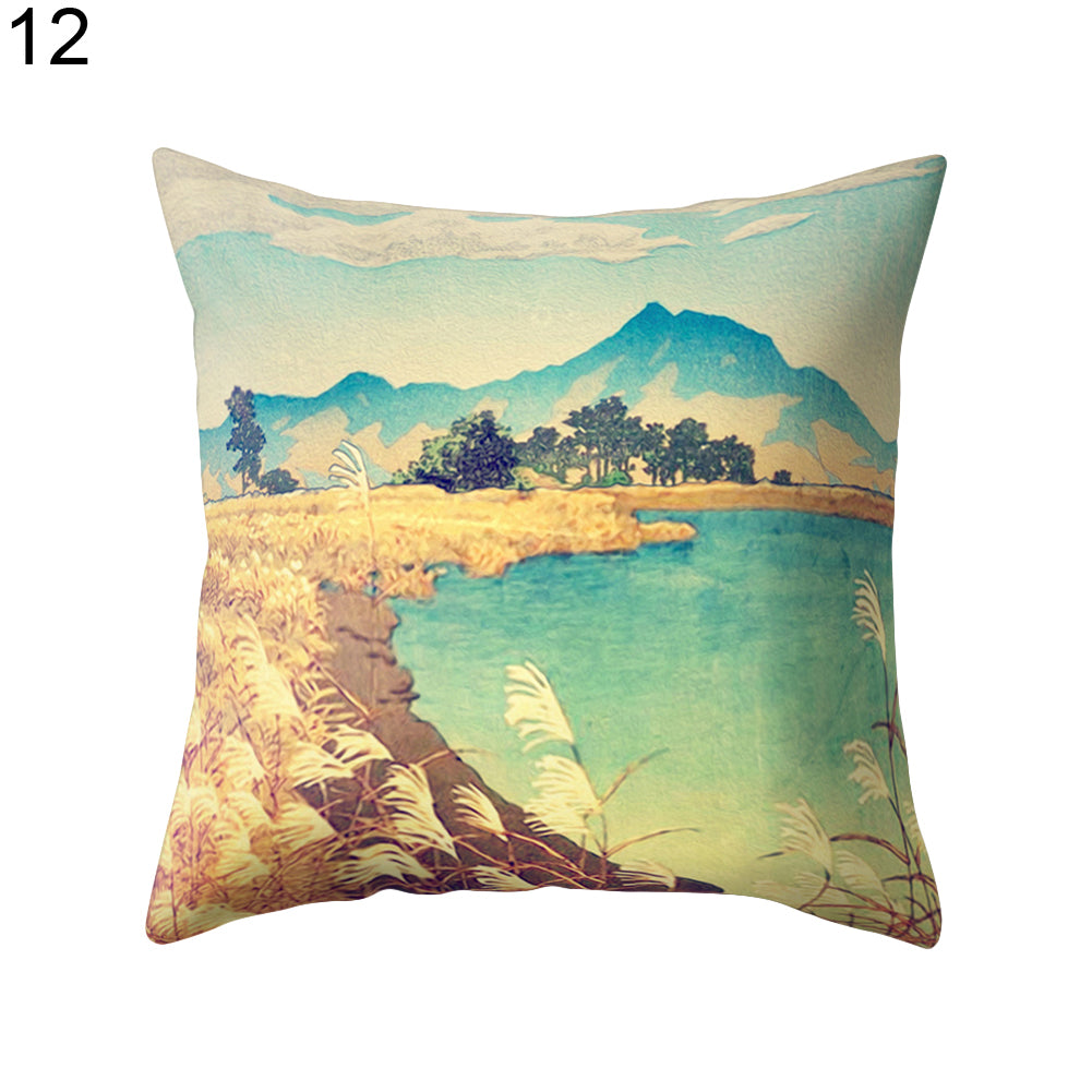 18Inch Tree Mountain Throw Pillow Case Cushion Cover Car Room Sofa Decoration