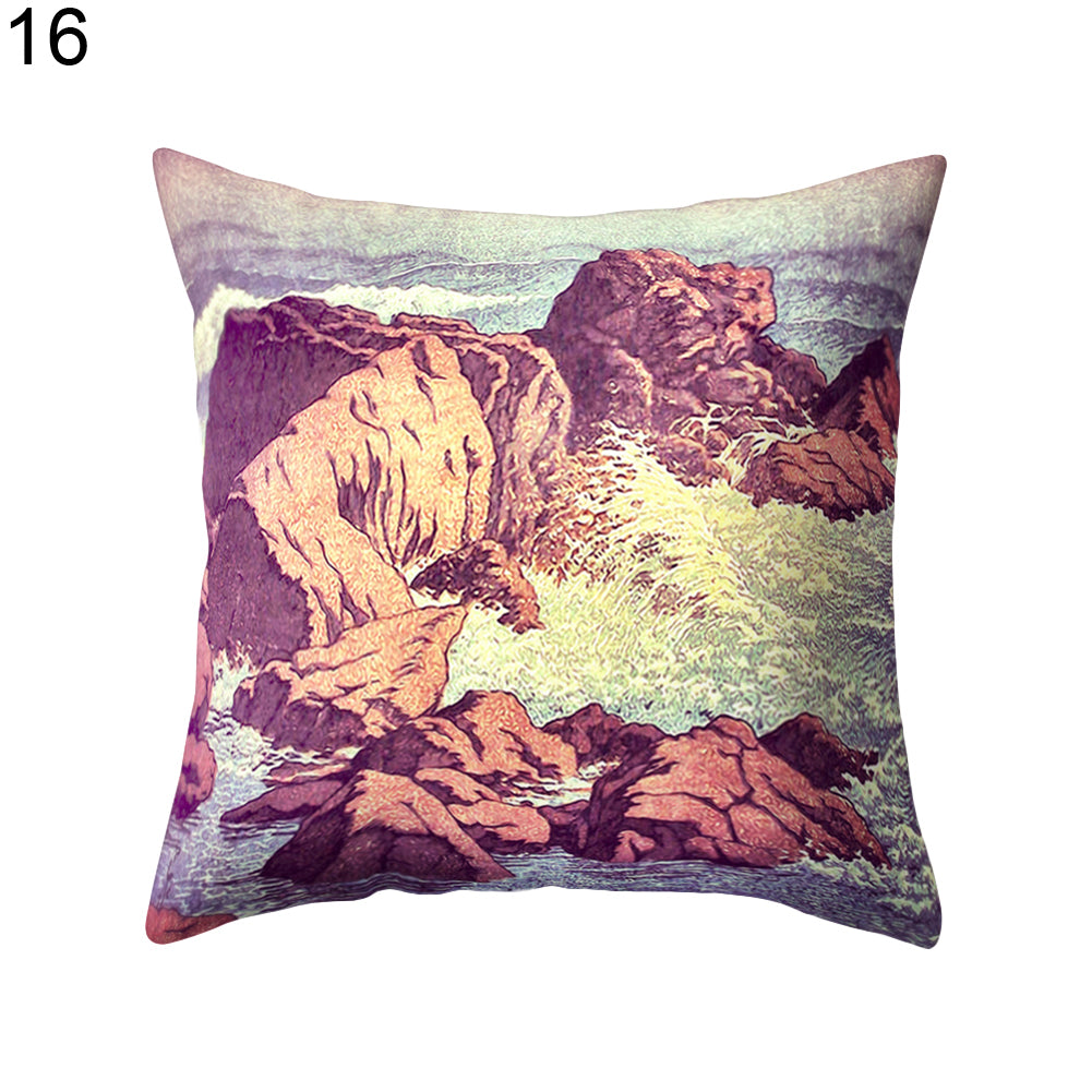 18Inch Tree Mountain Throw Pillow Case Cushion Cover Car Room Sofa Decoration