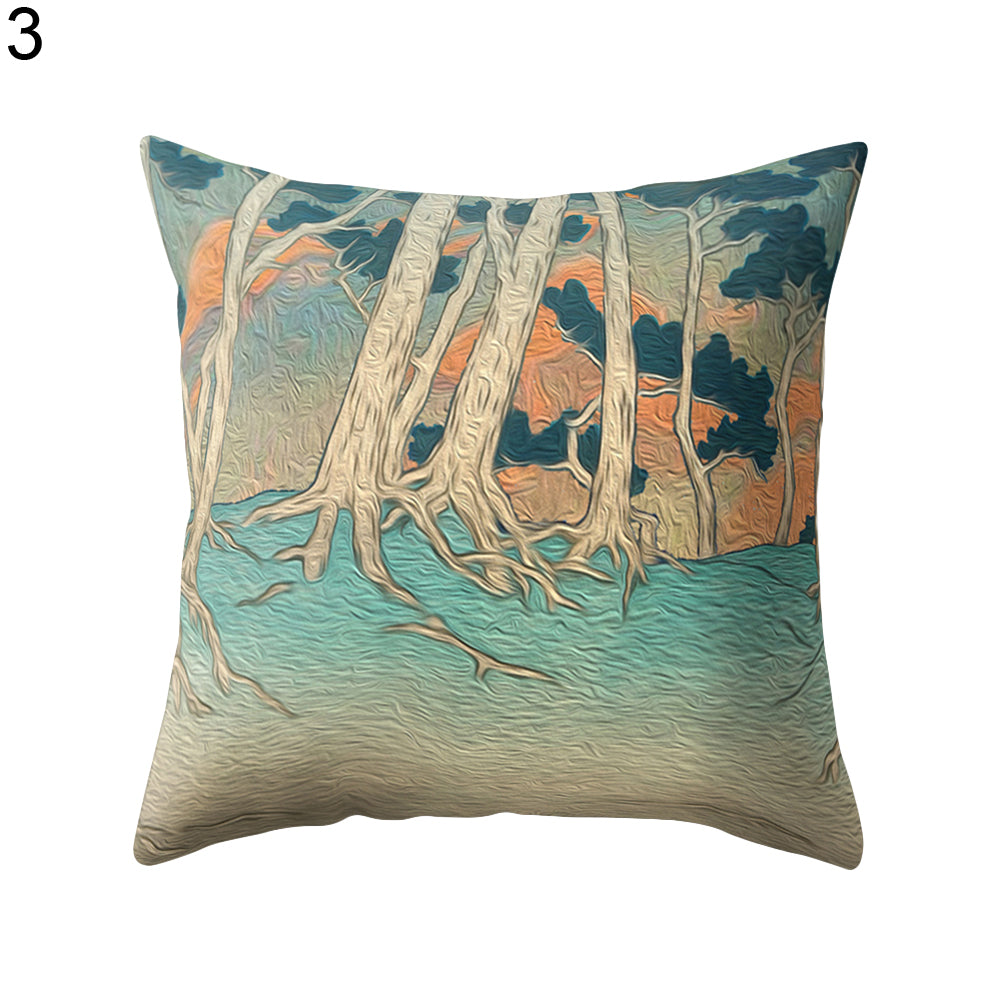 18Inch Tree Mountain Throw Pillow Case Cushion Cover Car Room Sofa Decoration