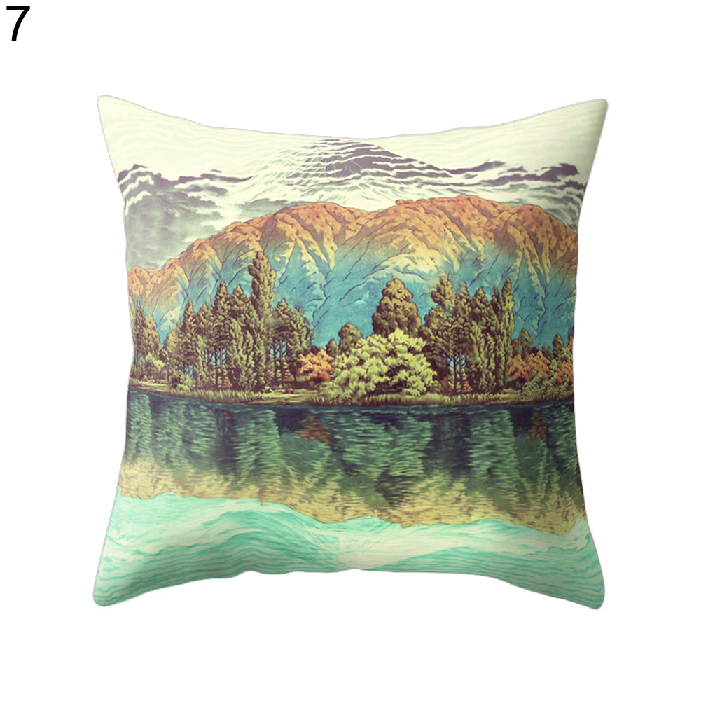 18Inch Tree Mountain Throw Pillow Case Cushion Cover Car Room Sofa Decoration