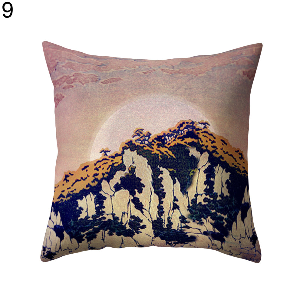 18Inch Tree Mountain Throw Pillow Case Cushion Cover Car Room Sofa Decoration