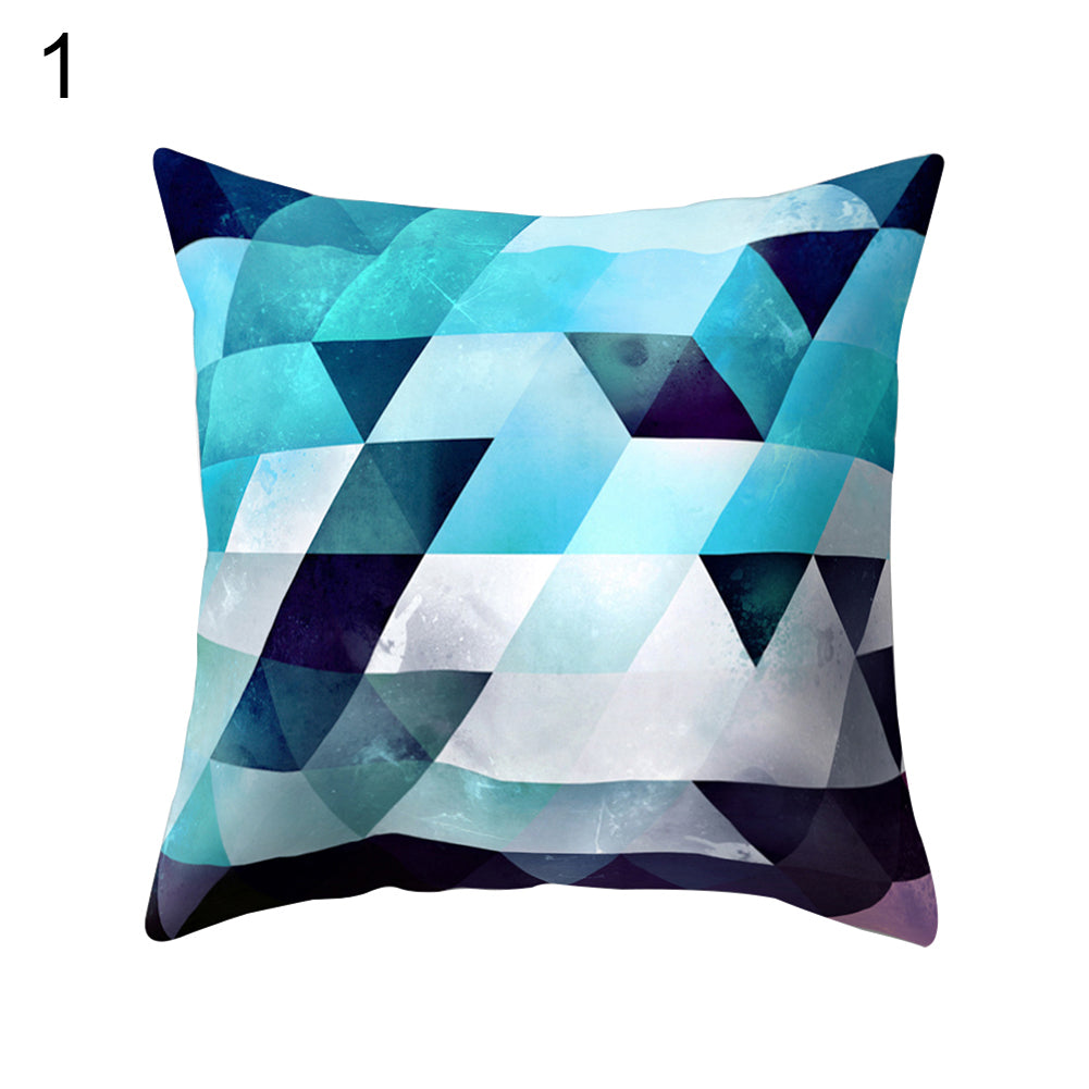 Geometry Pattern Soft Comfortable Cushion Cover Bed Sofa Pillowcase Home Decor