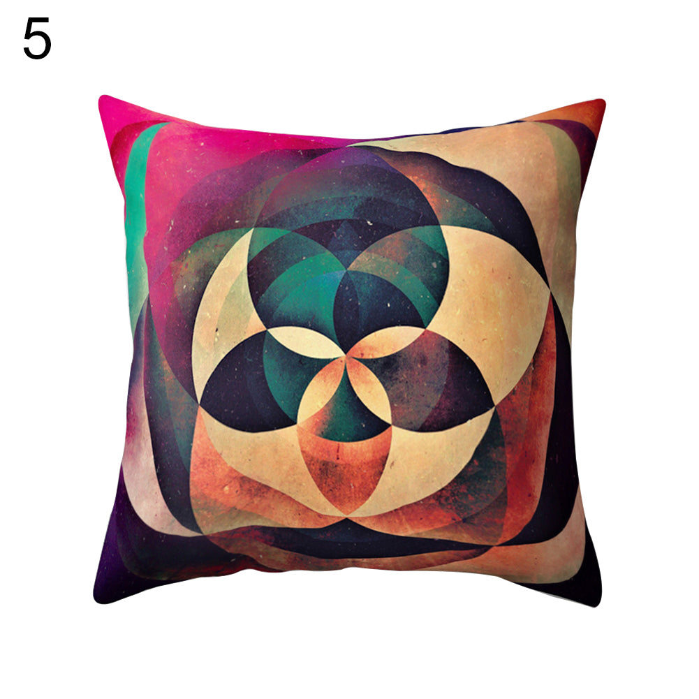 Geometry Pattern Soft Comfortable Cushion Cover Bed Sofa Pillowcase Home Decor