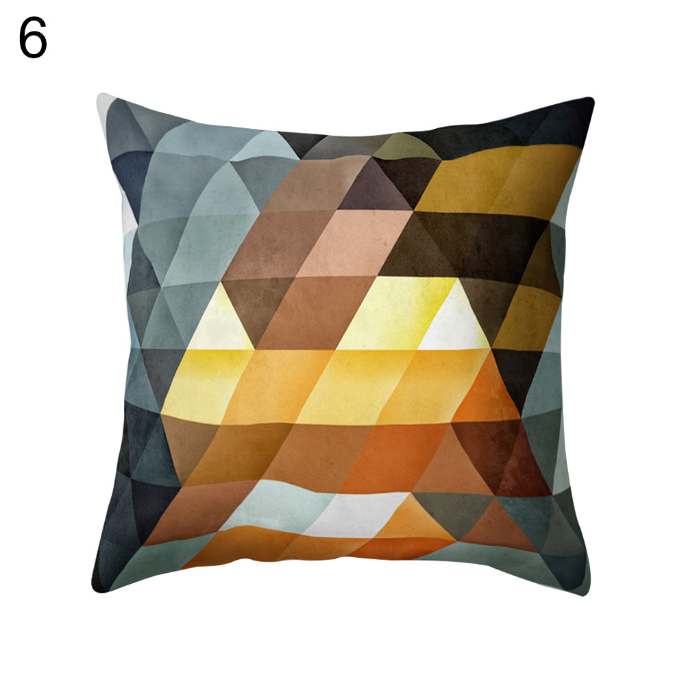 Geometry Pattern Soft Comfortable Cushion Cover Bed Sofa Pillowcase Home Decor
