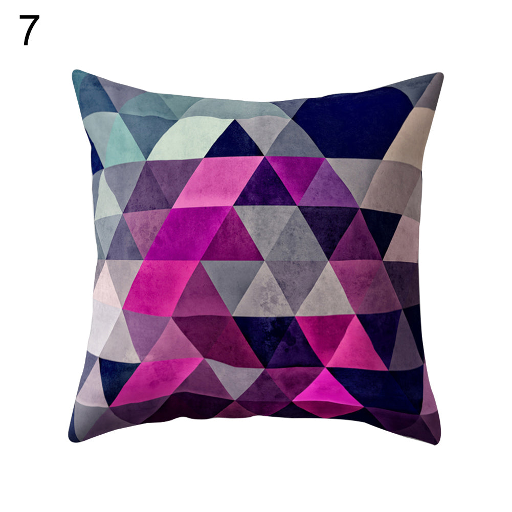 Geometry Pattern Soft Comfortable Cushion Cover Bed Sofa Pillowcase Home Decor