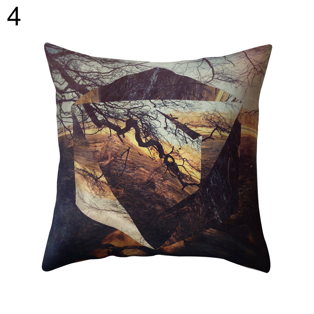 Geometry Pattern Soft Comfortable Cushion Cover Bed Sofa Pillowcase Home Decor