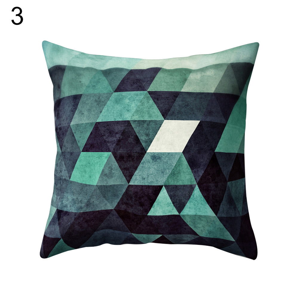 Geometry Pattern Soft Comfortable Cushion Cover Bed Sofa Pillowcase Home Decor