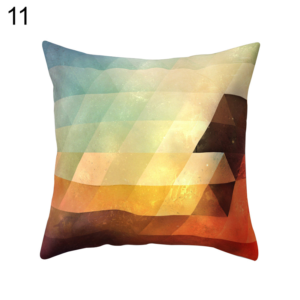 Geometry Pattern Soft Comfortable Cushion Cover Bed Sofa Pillowcase Home Decor