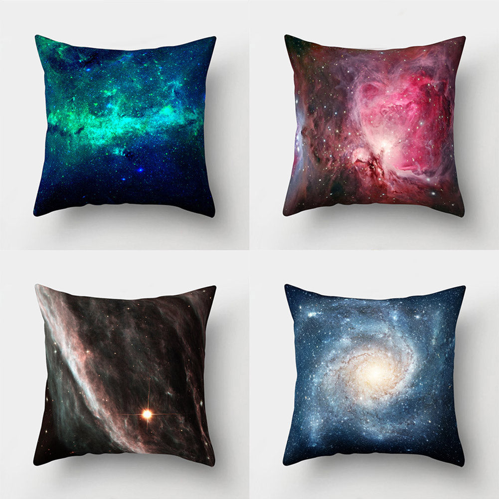 Volcano Planet Starry Sky Throw Pillow Cover Cushion Case Car Home Sofa Decor