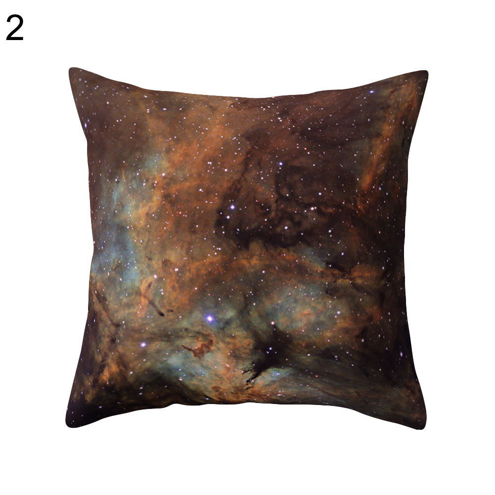 Volcano Planet Starry Sky Throw Pillow Cover Cushion Case Car Home Sofa Decor